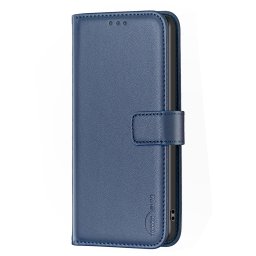 Кожен калъф тип портмоне марка BINFEN COLOR за Honor X5c Plus - тъмно син