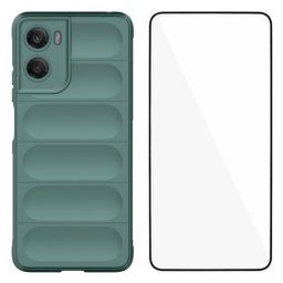 Подсилен силиконов гръб на ленти за Motorola Moto G06 - зелен