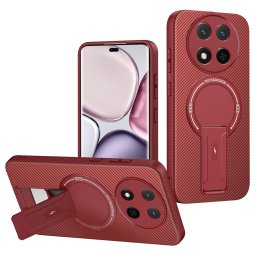 Силиконов гръб със стойка за Honor Magic7 Lite 5G - червен