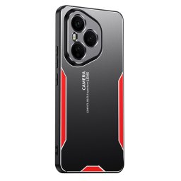 Алуминиев гръб за Honor 400 Pro 5G - черен с червена рамка