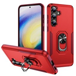 Хибриден гръб със стойка за Samsung Galaxy S25 FE - червен