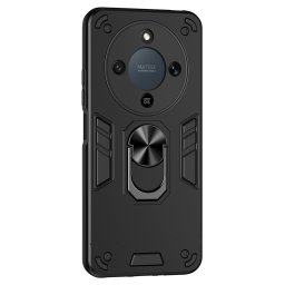 Хибриден гръб със стойка за Honor Magic8 Lite - черен