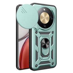 Хибриден гръб със стойка и слайдър за камера за Honor Magic8 Lite - зелен
