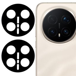 Два броя удароустойчив стъклен протектор за камера за Honor Magic8 Pro - черна рамка