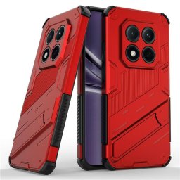 Хибриден гръб със стойка марка BIBERCAS за Xiaomi Redmi Note 15 Pro 5G - червен