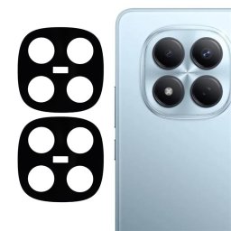 Два броя удароустойчив стъклен протектор за камера за Xiaomi Redmi Note 15 Pro 5G/15 Pro+ 5G - черна рамка