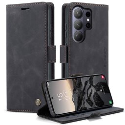 Калъф страничен flip марка CASEME за Samsung Galaxy S26 Ultra – черен