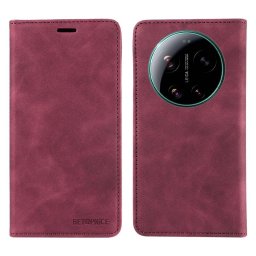 Калъф страничен flip марка BETOPNICE за Xiaomi 17 Ultra – винено червен