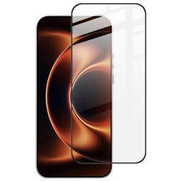 Извит удароустойчив стъклен протектор покриващ целия екран марка IMAK за Xiaomi 17 Ultra - с черна рамка