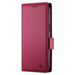 Кожен калъф тип портмоне за Xiaomi Redmi A5 - червен