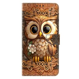 Кожен калъф тип портмоне за Xiaomi Redmi Note 15 Pro+ 5G - бухалче