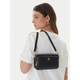 Дамска чанта Tommy Hilfiger Th Icon Camera Bag Mono AW0AW18121 Тъмносин