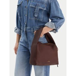 Дамска чанта Tommy Hilfiger City Leather Shoulder Bag AW0AW18152 Кафяв