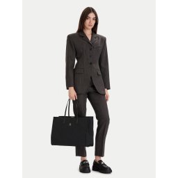 Дамска чанта Tommy Hilfiger Th City Tote Mono Nylon AW0AW18163 Черен