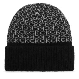 Шапка Calvin Klein Monogram Fold K60K612595 Черен
