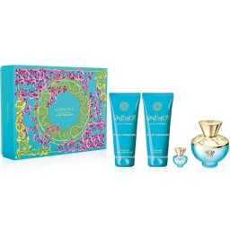 Versace Pour Femme Dylan Turquoise Комплект (EDT 100ml + EDT 5ml + BL 100ml + SG 100ml) за Жени