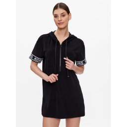 MICHAEL Michael Kors Плажна рокля Logo Terry MM2M650 Черен Slim Fit