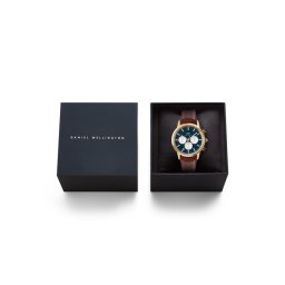 Daniel Wellington Часовник Iconic Chronograph St Mawes Arctic Panda DW00100875 Кафяв
