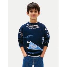 Tommy Hilfiger Суитшърт All Over Printed KB0KB09804 Тъмносин Regular Fit