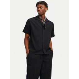 Jack & Jones Риза Luke 12255781 Черен Relaxed Fit
