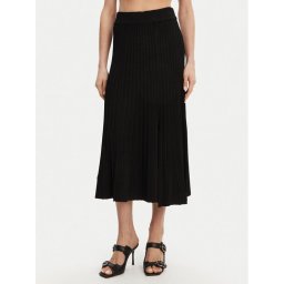 DKNY Плисирана пола P4JRAT77 Черен Regular Fit