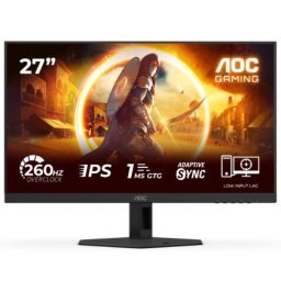 Монитор AOC 27G4ZRE, 27" Fast IPS WLED, 1920x1080@260Hz (OC, Native 240Hz), 1ms GtG, 0.3ms MPRT, 300cd m/2, 1000:1, Adaptive Sync, FlickerFree, Anti Blue Light, Tilt, 2xHDMI, DP