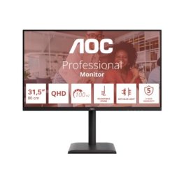 Монитор AOC Q32E4U, 31.5" IPS WLED, 2560x1440@100Hz, 4ms GtG, 350cd m/2, 1000:1, 20M:1 DCR, Adaptive Sync, FlickerFree, Anti Blue Mode, 3Wx2, Tilt, Height Adjust, Pivot, Swivel, 2xHDMI, DP, USB Hub