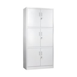 Шкаф Carmen CR-1260 XZ, 3 бр. рафтове, грапаво-шагрен покритие, прахово боядисан метал, светло сив