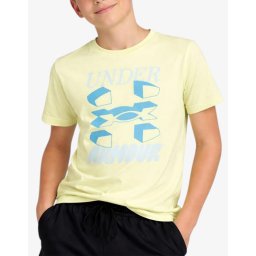 UNDER ARMOUR Split Big Logo Tee Yellow