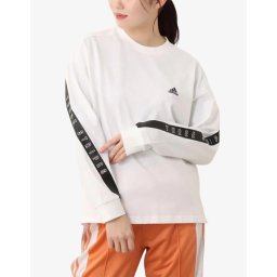 ADIDAS Wording Long-Sleeve Sweatshirt White