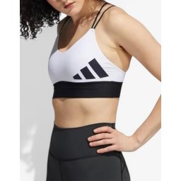 ADIDAS Performance Alpha Model 3 Bar Logo Bra White