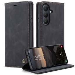 Калъф страничен flip марка CASEME за Samsung Galaxy S26+ – черен