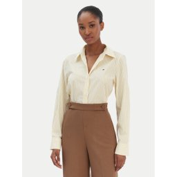 Tommy Hilfiger Риза Ess WW0WW47169 Жълт Regular Fit