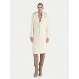 Guess Вълнено палто W5BL19 W2642 Екрю Regular Fit