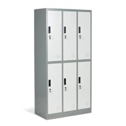 Гардероб Carmen CR-1243 J LUX, 6 бр. шкафове, метален, сив