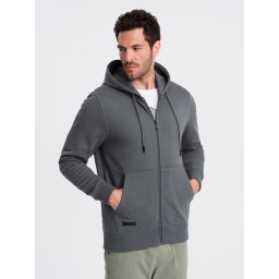 Ombre Men's unbuttoned BASIC sweatshirt - graphite