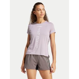 adidas Тениска от техническо трико Terrex Agravic Trail IP4821 Виолетов Regular Fit