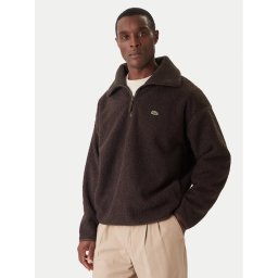Lacoste Полар SH5500 Кафяв Relaxed Fit