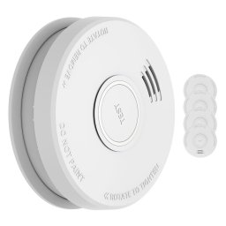 SHD by oneConcept DOF19, Детектор за дим, пластмаса, предупредителен сигнал: 85 dB, 9V на батерии (DOF19-5er)