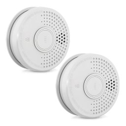 SHD by oneConcept DOF39, Детектор за дим, пластмаса, предупредителен сигнал: 85 dB, 9V на батерия (DOF39-2er)