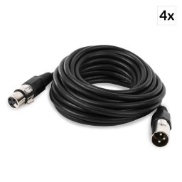 Electronic-Star XLR кабел, комплект от 4 броя, 6 м, мъжки-женски (PL-4X10707)