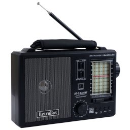 Diva Retrobox - ретро радио с FM/SW/MW, Bluetooth, USB/SD, еквалайзер - черно