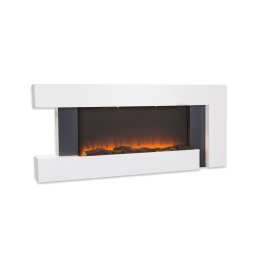 Klarstein Studio Light & Fire 2, електрическа камина, 1000/2000 W, MDF, дистанционно управление, бяла (ACO7-Studio Light &)