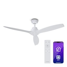 Klarstein Santa Elena Smart 52" таванен вентилатор, 10260 м³/ч, 6 степени на скоростта, дистанционно управление, Smart (VTS14-Kl-RX52-019-WS)