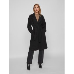 Vila Преходно палто 14084347 Черен Regular Fit