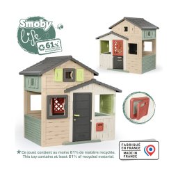 Детска къща Smoby за двор – градинска къщичка с врати и прозорци