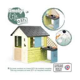 Детска къща Smoby с кухня за двор – градинска къщичка с аксесоари 2+