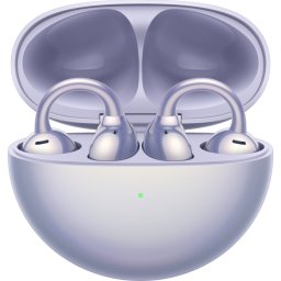 Huawei FreeClip - TWS слушалки с Open-fit дизайн, 36ч живот, 10.8мм драйвер, IP54 - лилави