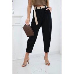 Kesi Włoski Summer Punto trousers with leg closure black