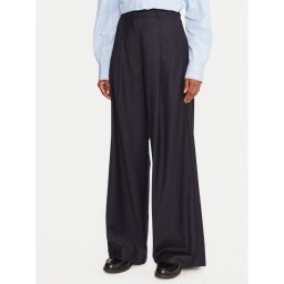 Weekend Max Mara Текстилни панталони Globale 2525136162 Тъмносин Wide Leg